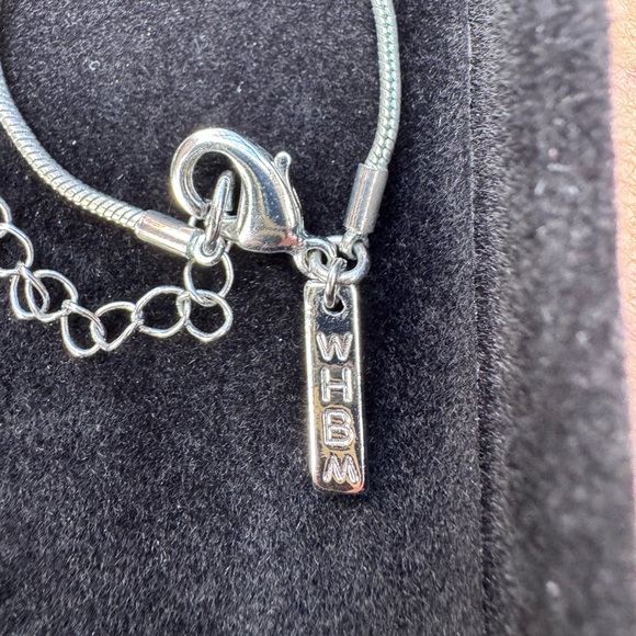 White House Black Market Silver-Tone Ring Pendant Long Necklace with Tan Accent - Picture 4 of 5